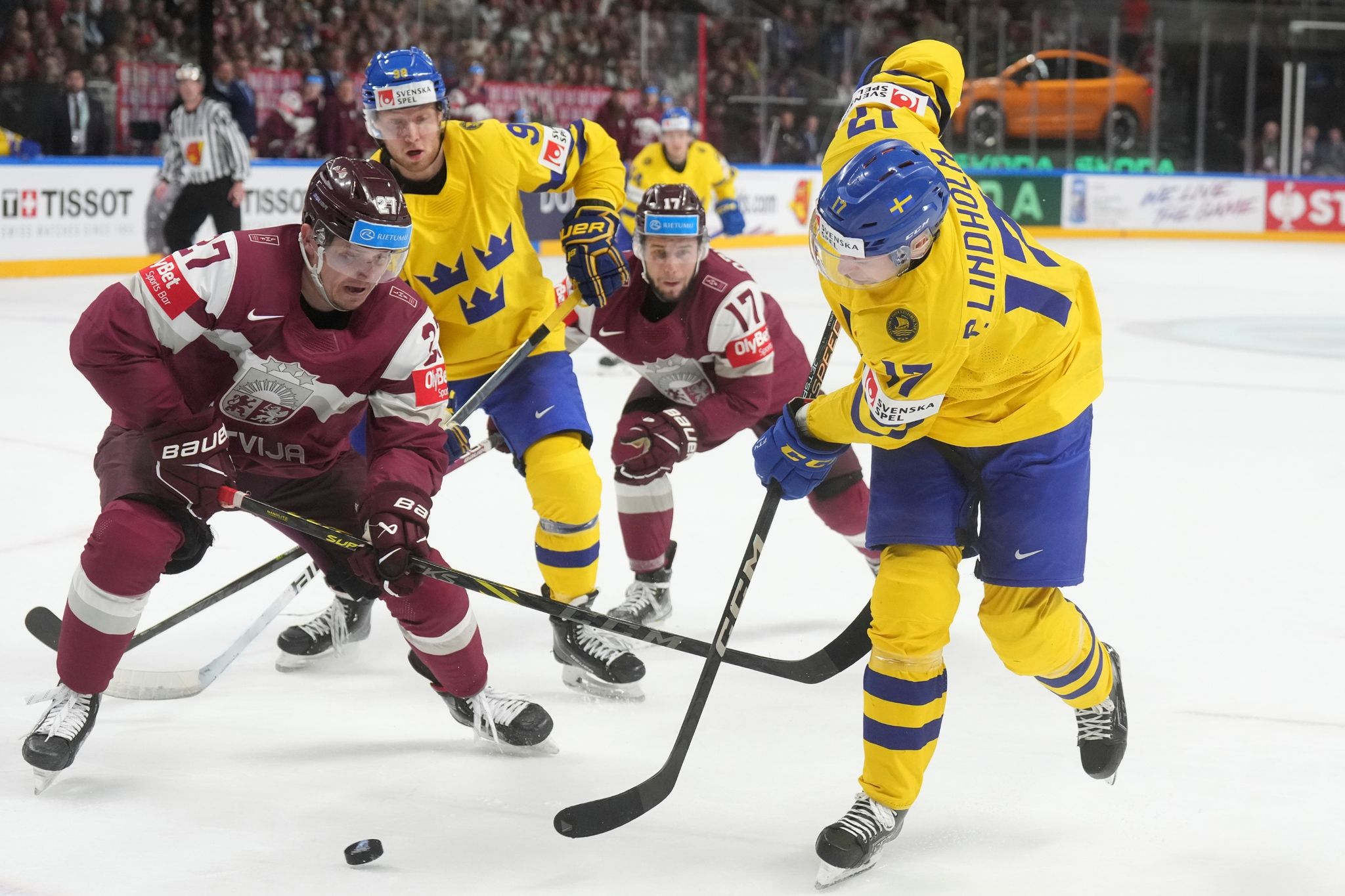 Lettland erstmals im Halbfinale der Eishockey-WM